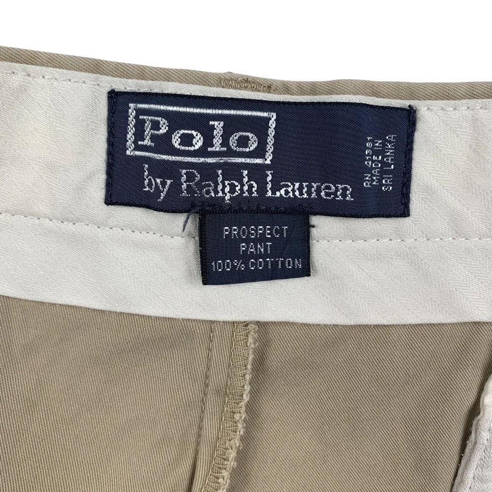 Polo Ralph Lauren Mens Prospect Pant Chinos 40/32 (39x31) Flat Front Classic Tan